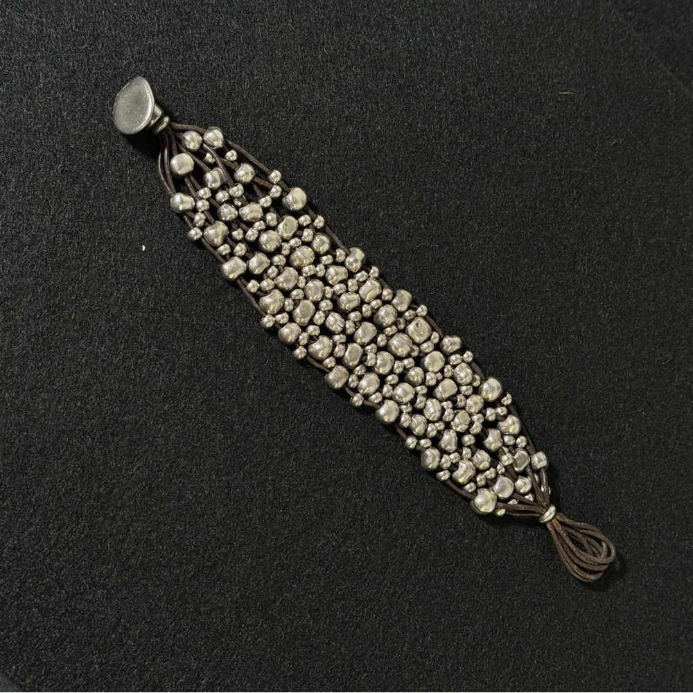 UNO de 50 Silver Cluster Bracelet